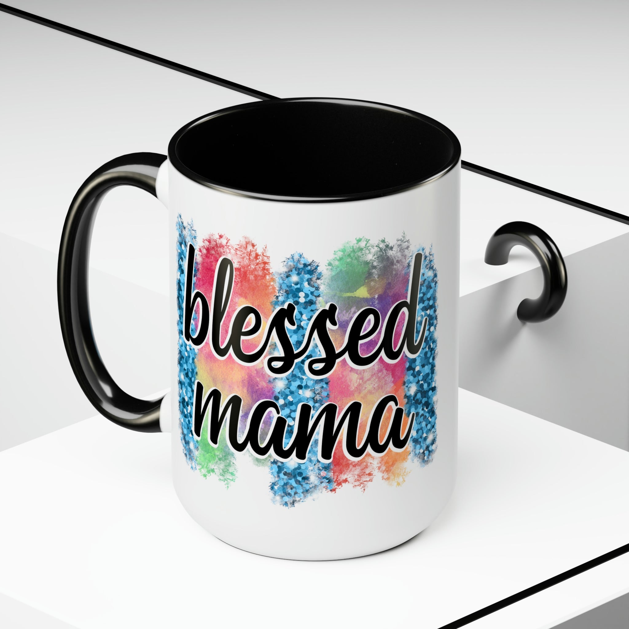 Blessed Mama Two-Tone Coffee Mugs, 15oz – Your GypsyChic Boutique